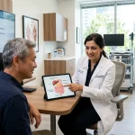 Gastroenterology medical consultation for parasitic gastrointestinal symptoms (AI Generated Image)