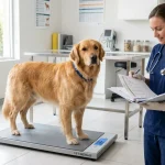 Veterinary weight-based dosing chart and clinical evaluation for dogs (AI Generated Image)